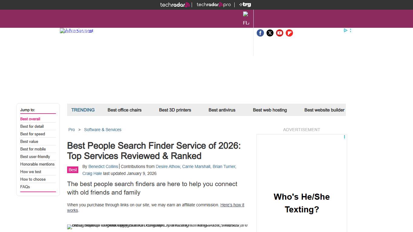 Best people search finder service of 2026: reviewed, ranked and rated | TechRadar