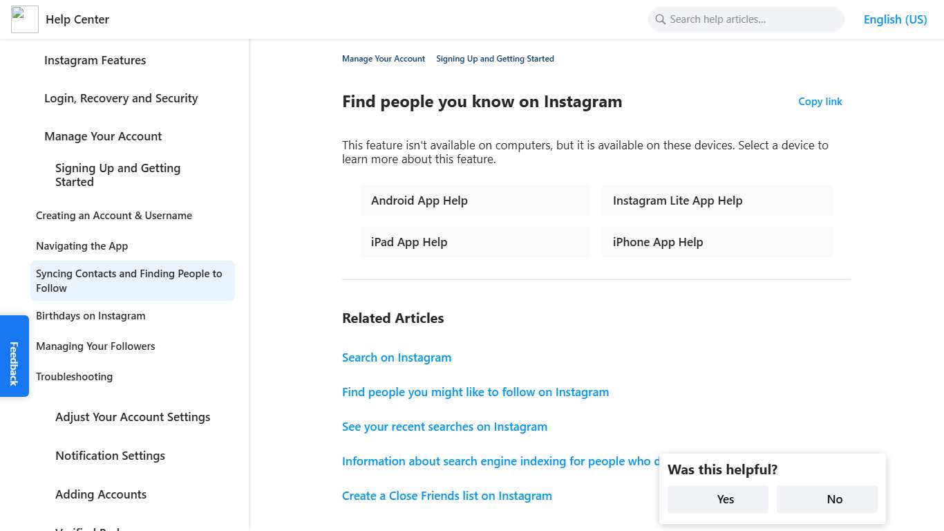 Find people you know on Instagram | Instagram Help Center